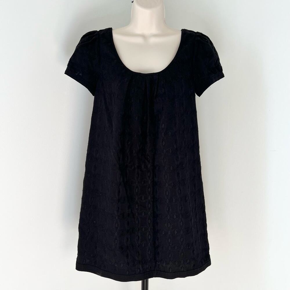 Juicy Couture Babydoll Dress Black Size 4 G&P Y2K Short Sleeve Mini